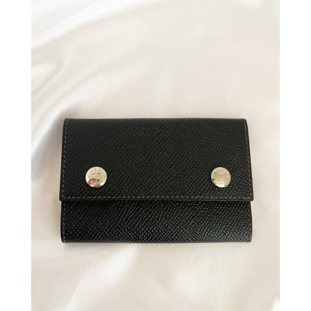 HIROAN Alpina Leather Key Case Black Pebbled